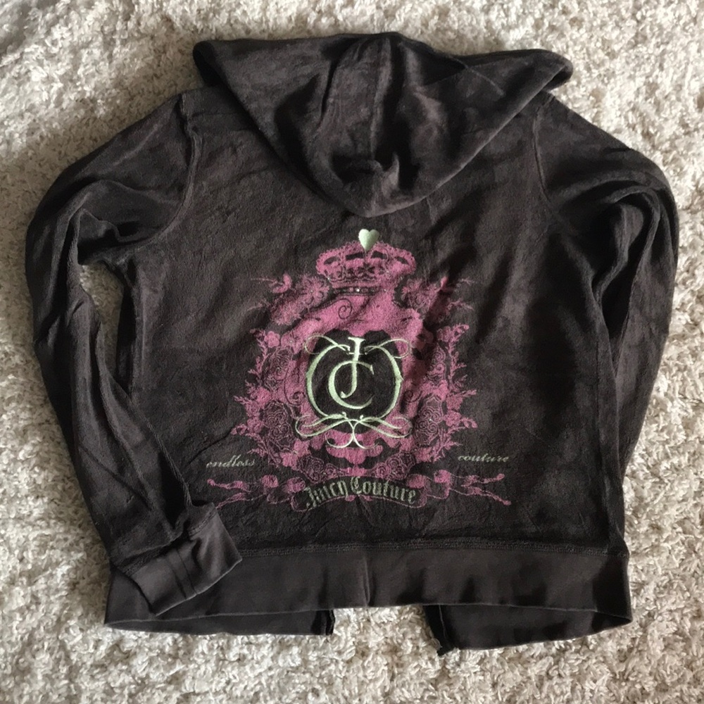 Juicy Couture Brown Zip Hoodie Size XL